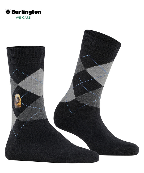 Argylle Cat x Burlington Queen Women Socks (Grey) Burlington