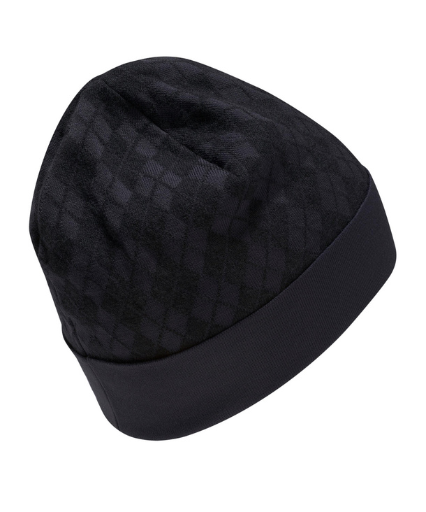 LOUIS VUITTON Wool Bonnet Petit Damier Graphite Beanie Hat Black