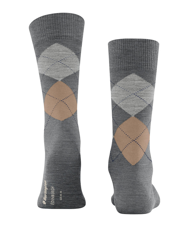 Burlington Edinburgh Calzini Uomo - Design A Costine 3D - Calze Di Qualità Dalla Collezione FALKE