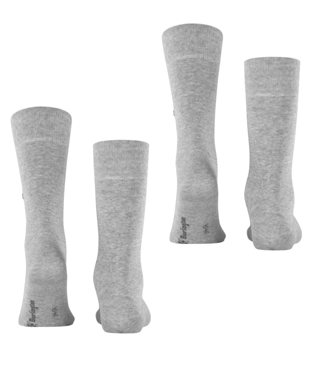 Burlington Everyday Calze Uomo Invisibili - Doppia Confezione, Cotone Pettinato Con Tallone In Silicone Antiscivolo, Comode E Traspiranti, Tinta Unita