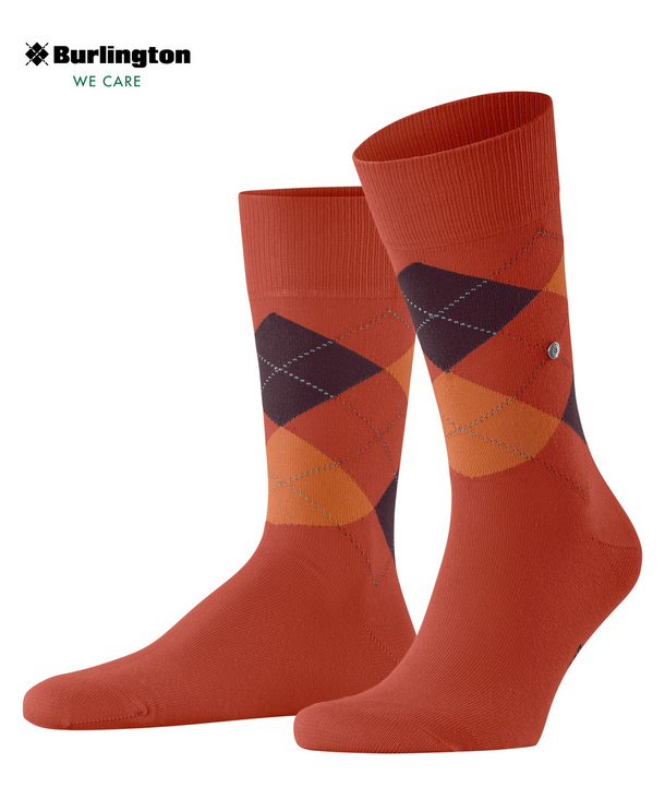 Chaussettes Hautes Homme En Coton Bio - Motif Argyle Classique - Taille Unique 40-46 - Burlington
