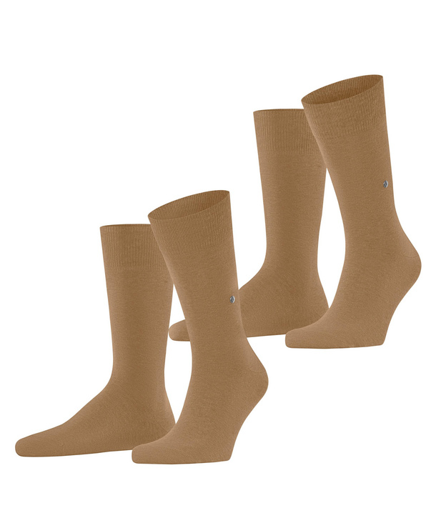Burlington Everyday 2-Pack Calzini Corti Uomo – Cotone Bassi Tinta Unita – Rosso Melange – Taglia Unica 40-46