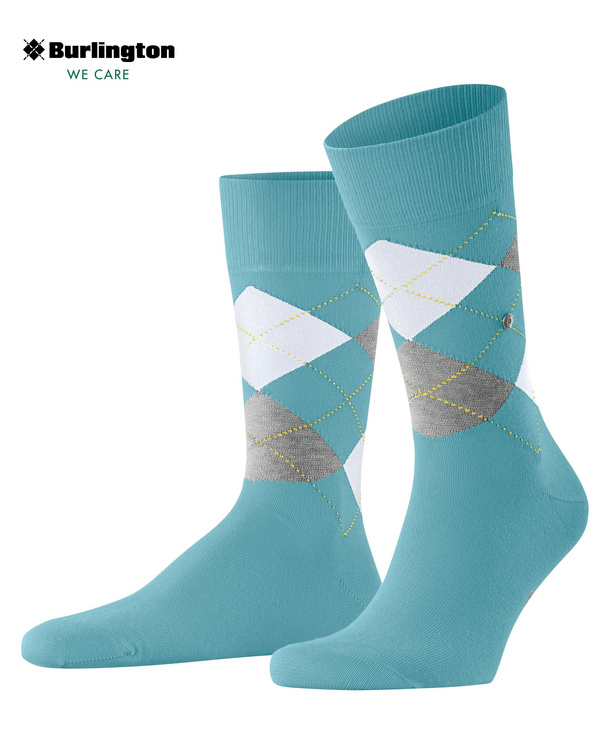 Burlington Men's King Socks - Calzini Uomo A Quadri In Cotone Biologico, Traspiranti E Resistenti, Taglie 40-46 E 46-50, Modello 21090 - 2