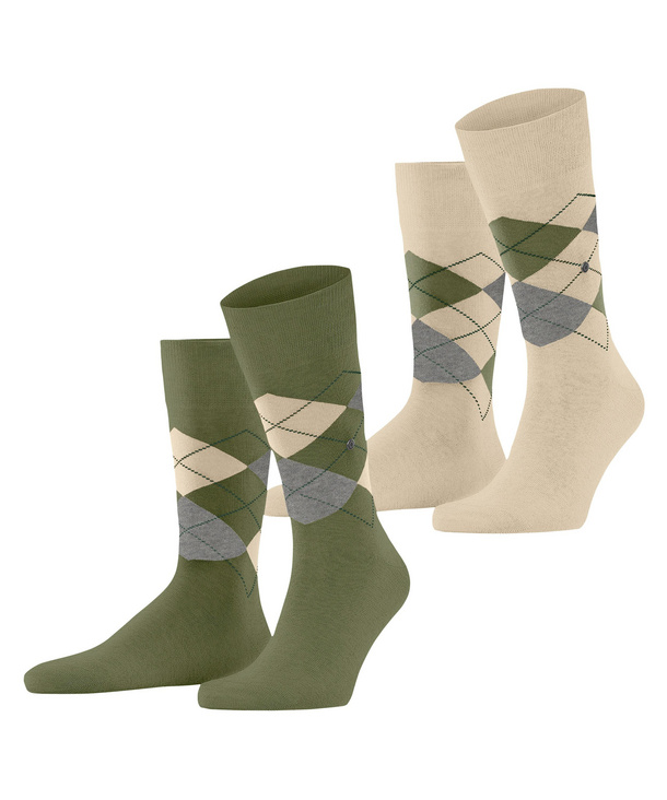 mens green dress socks Green Two Tone Stripes Bamboo Dress Socks main image 1