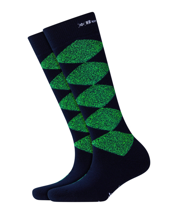 Womens Ladies Over The Knee Thigh High Diamond Argyle Pattern One Size Socks ■