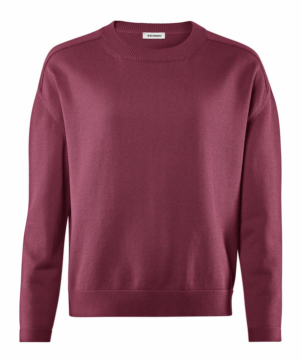 Image of Burlington Women Pullover Round-neck, ONESIZE, Rose, Block colour, Cotton
