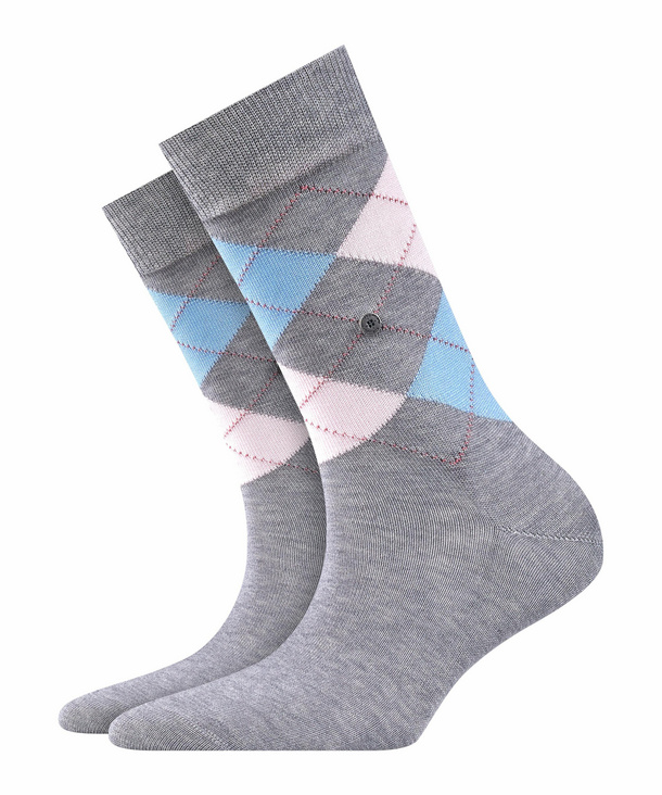 Image of Burlington Covent Garden Women Socks, -, Grey, Argyle, Cotton