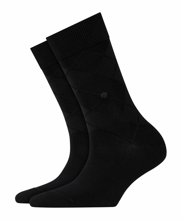 Image of Burlington Black Rhomb Women Socks, -, Black, Filet, Cotton