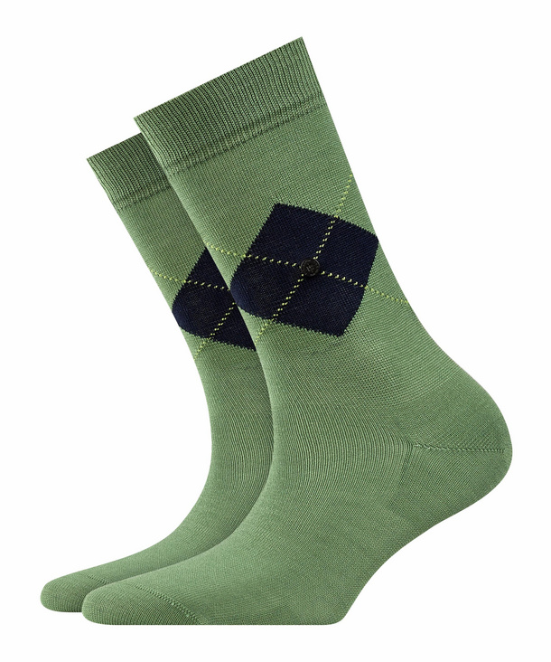 green argyle socks