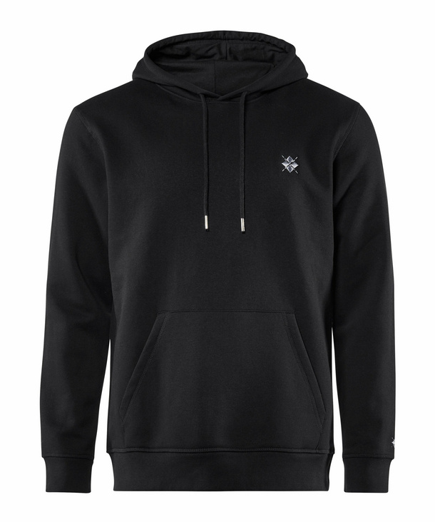 Image of Burlington Men Pullover Hood, M, Black, Diamonds, Cotton