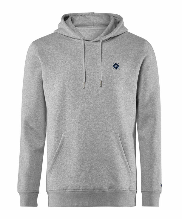 Image of Burlington Men Pullover Hood, L, Grey, Diamonds, Cotton