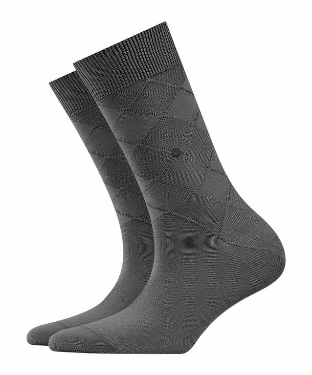 Image of Burlington Black Rhomb Women Socks, -, Grey, Filet, Cotton