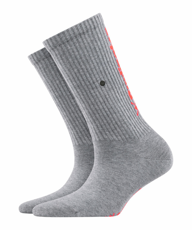 Image of Burlington Black Logo Women Socks, -, Grey, Structure, Cotton