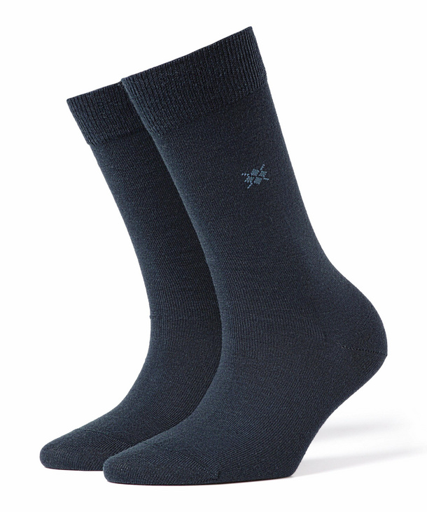 Image of Burlington Bloomsbury Women Socks, -, Blue, Block colour, Virgin Wool