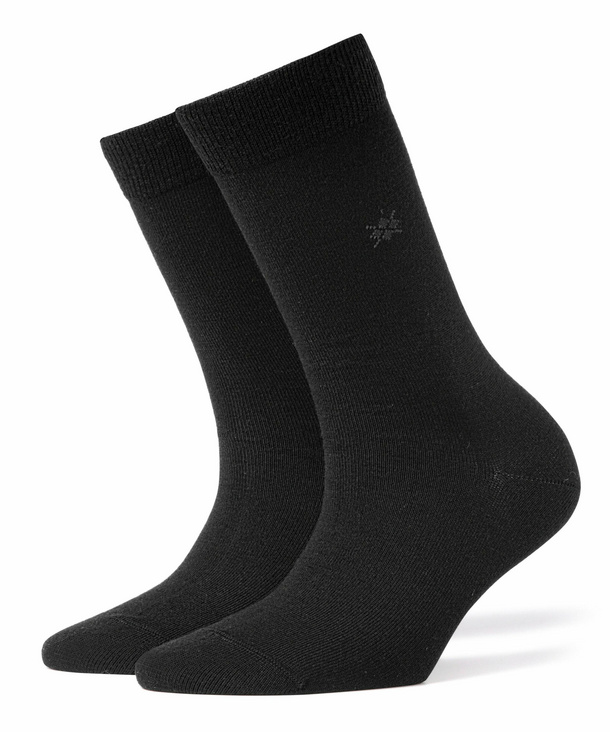 Image of Burlington Bloomsbury Women Socks, -, Black, Block colour, Virgin Wool