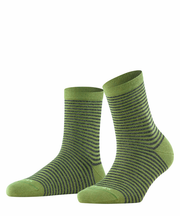 Image of Burlington Ladywell Ringlet Women Socks, -, Green, Stripes, Cotton