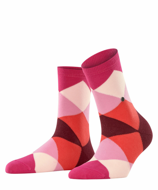 Image of Burlington Bonnie Women Socks, -, Rose, Diamonds, Cotton