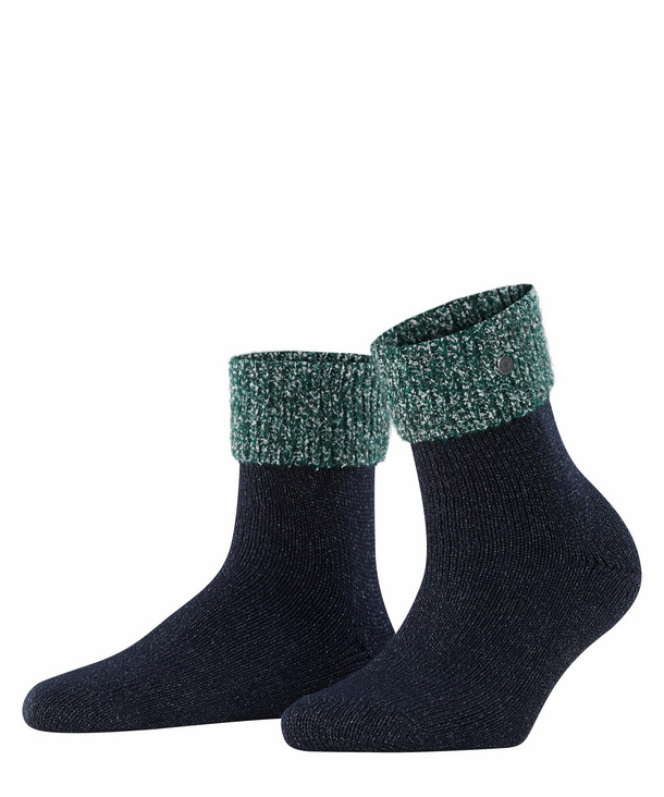 Image of Burlington Glitter Women Socks, -, Blue, Block colour, Cotton