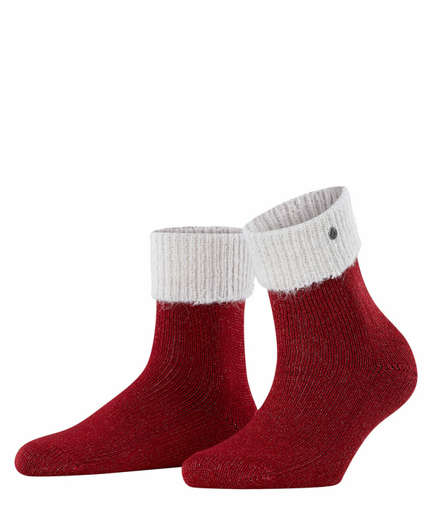 Image of Burlington Glitter Women Socks, -, Red, Block colour, Cotton