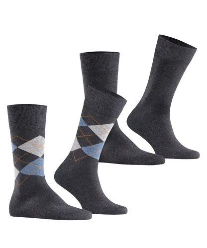 Burlington - Everyday Argyle Mix 2-Pack Heren Sokken - Sokken 1