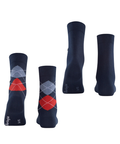 Burlington Cosy Argyle - Chaussettes-chaussons Femme En Laine à Picots Antidérapants - Taille Unique 36-41, Motif écossais