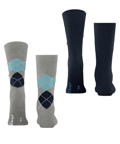Burlington - Everyday Argyle Mix 2-Pack Men Socks - Socks 1