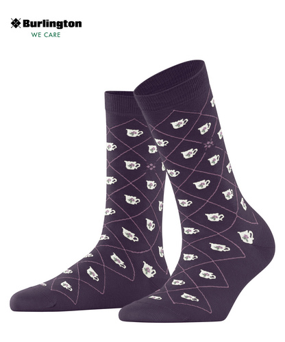 6 Paar Kniehohe Reitstiefelsocken – Mit Argyle-Muster, 79% Baumwolle – Größe 37-40 (UK 4-7), Mehrfarbig